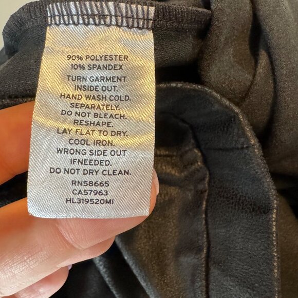 Trouve Faux Leather Leggings Womens Black Pull On Stretch Pants Size XL - Picture 5 of 10